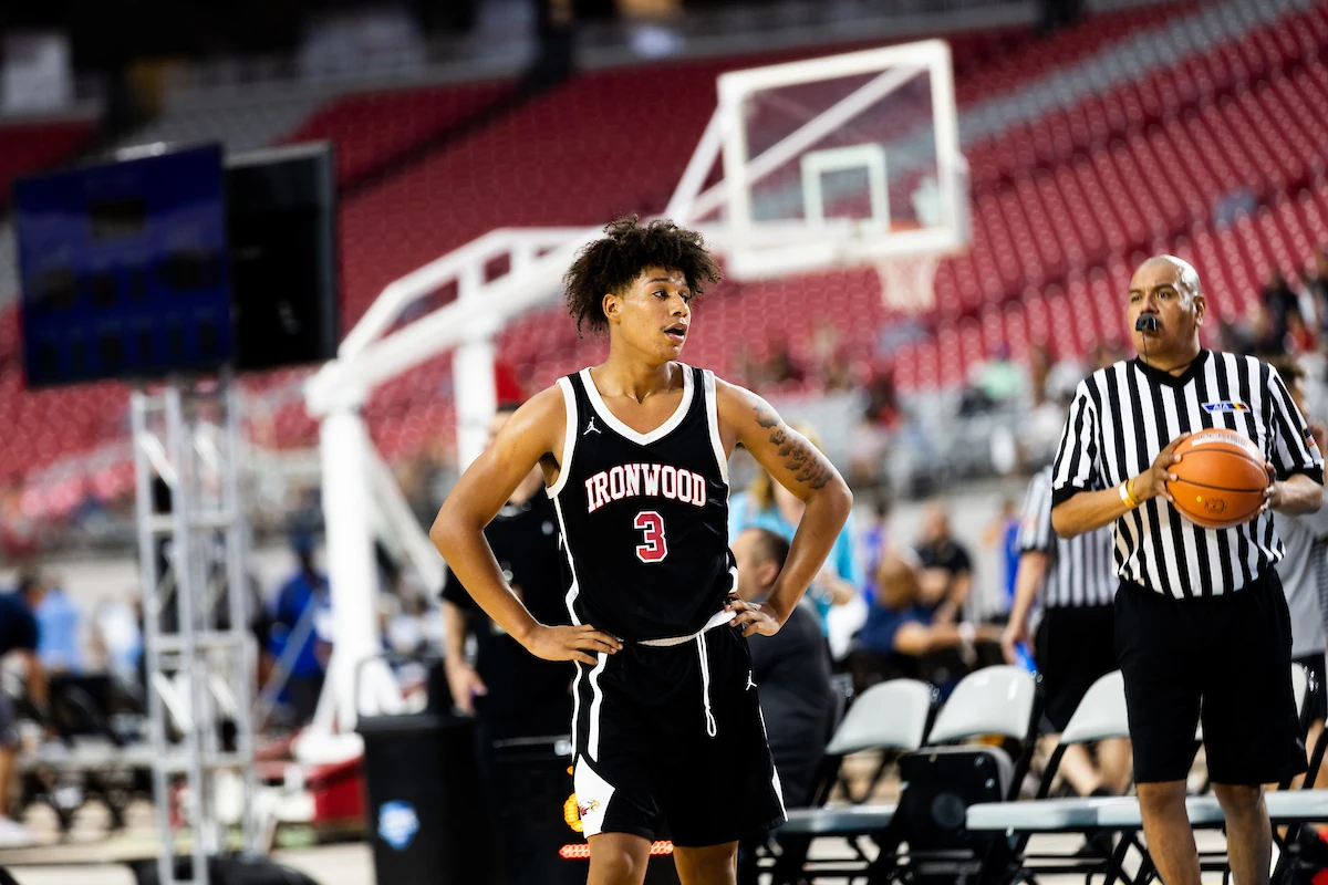 Section 7 basketball player on court